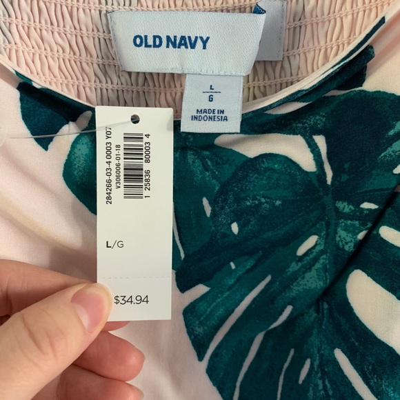 Palm Pattern mid length dress - Picture 2 of 2